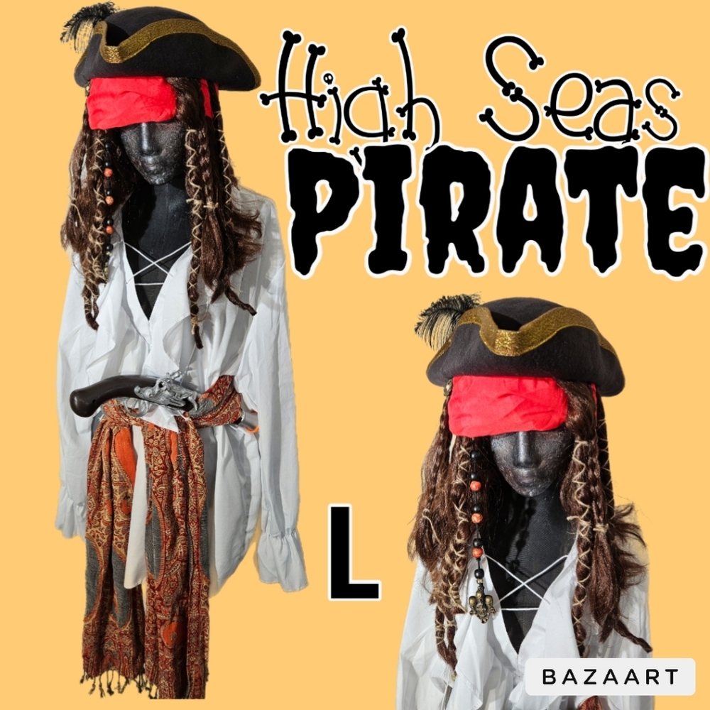 High Seas Pirate Halloween Costume Men's XL
